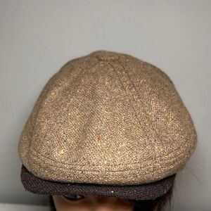 New Era EK Brown Tweed Cap with Multicolor Accents flat brim hat